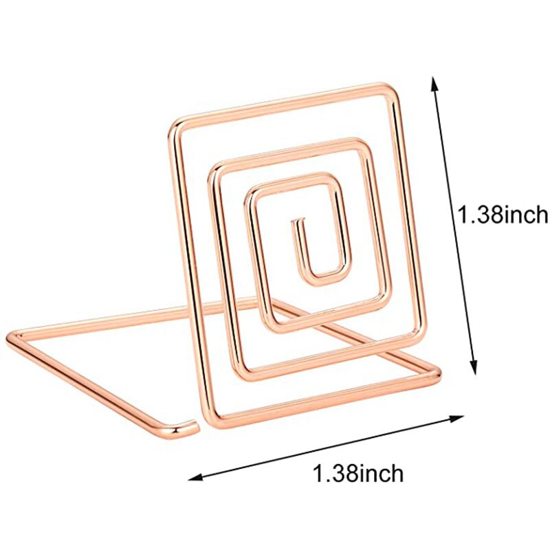 5 Pieces Wire Place Card Holder Metal Card Holder Stand Wedding Name Place Holder for Weddings Dinner Parties Food Signs