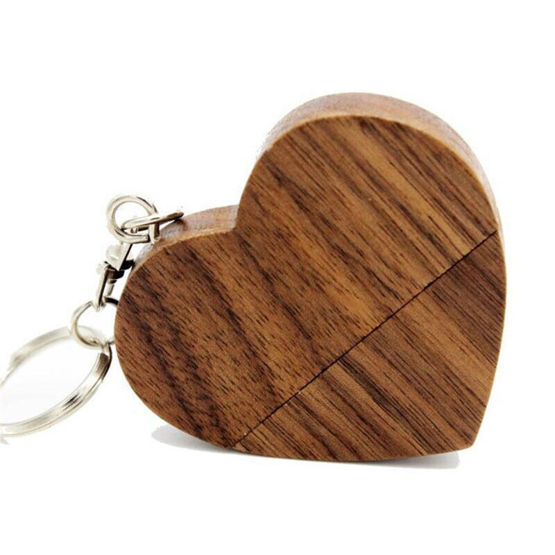 JASTER USB 2,0 holz usb + metall box usb flash memory stick usb-stick 4GB 8GB 16GB 32GB 64GB hochzeit: 64GB / D