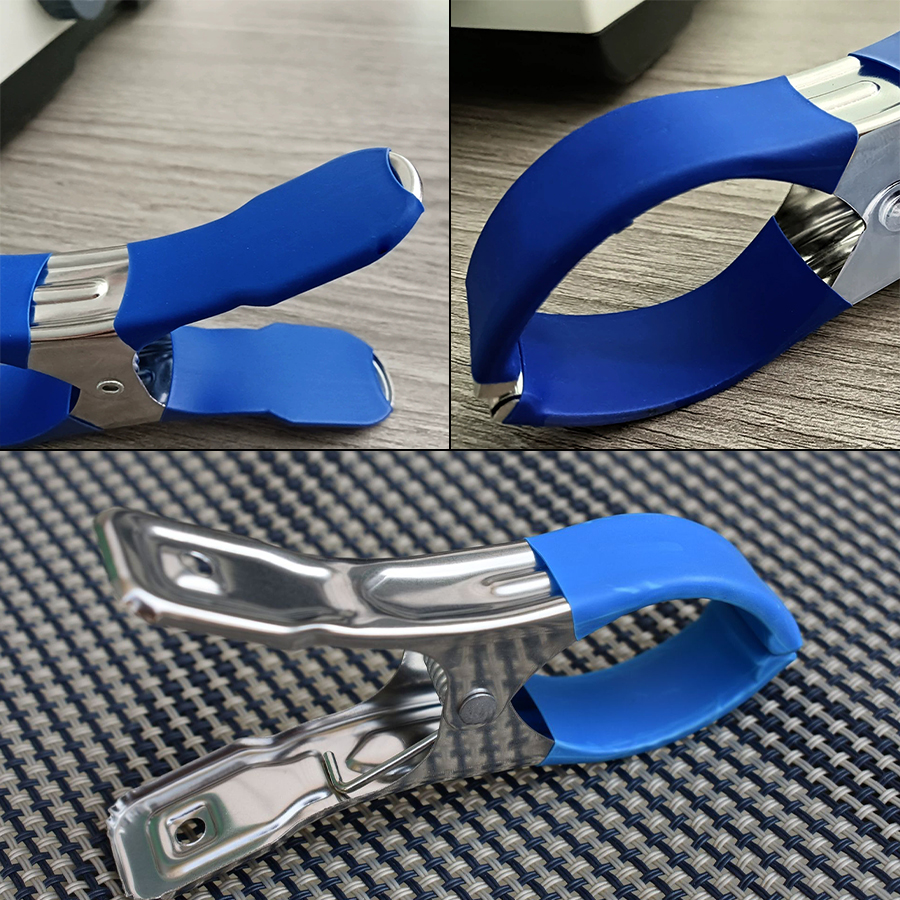 Clips de couverture de piscine réutilisables en acier inoxydable, avec poignée en plastique, Clips à ressort coupe-vent adaptés aux couvertures de piscine au sol, 12/6 pièces