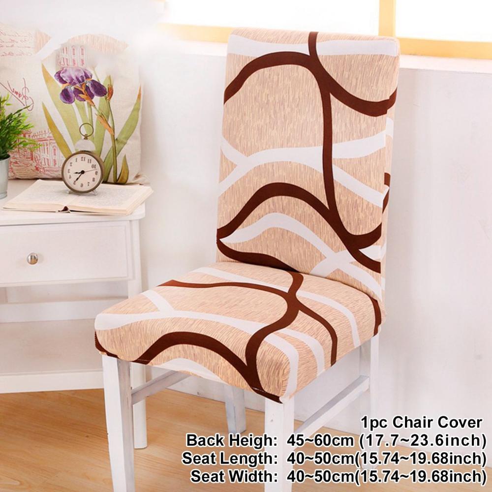 Housse de chaise élastique en spandex de style nordique royal, housse de siège de salle à manger extensible, housses de siège de chaise pour banquet de mariage, hôtel: Style 14
