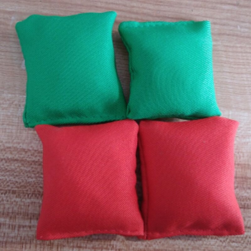 Weather Resistant Cornhole Bean Bags Set Of 8—Red+Green Outdoor Sport Kids Toys For Children