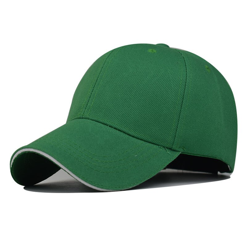 Baseball Cap Snapback Hat Polyester Thick Spring Autumn Cap Pure color cap keep warm Hip Hop Fitted Cap For Men Women: Amay green