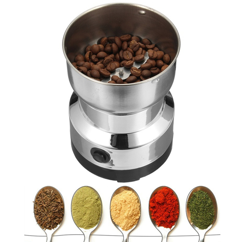 150W Stainless Steel Electric Coffee Grinder Multifunctional Home Coffe Machine Coffee Bean Nut Grinder Blenders: AU