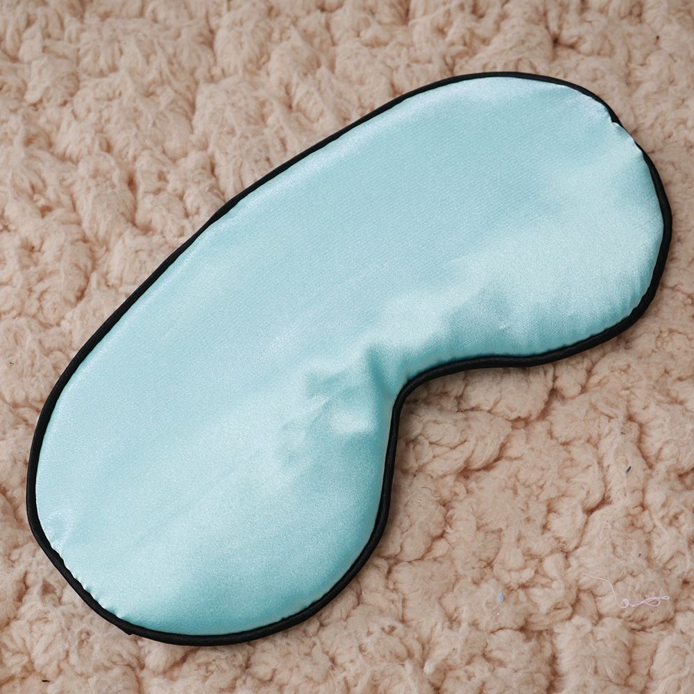 1Pcs Pure Silk Sleep Rest Eye Mask Padded Shade Cover Travel Relax Aid Blindfolds sex game-25: Green