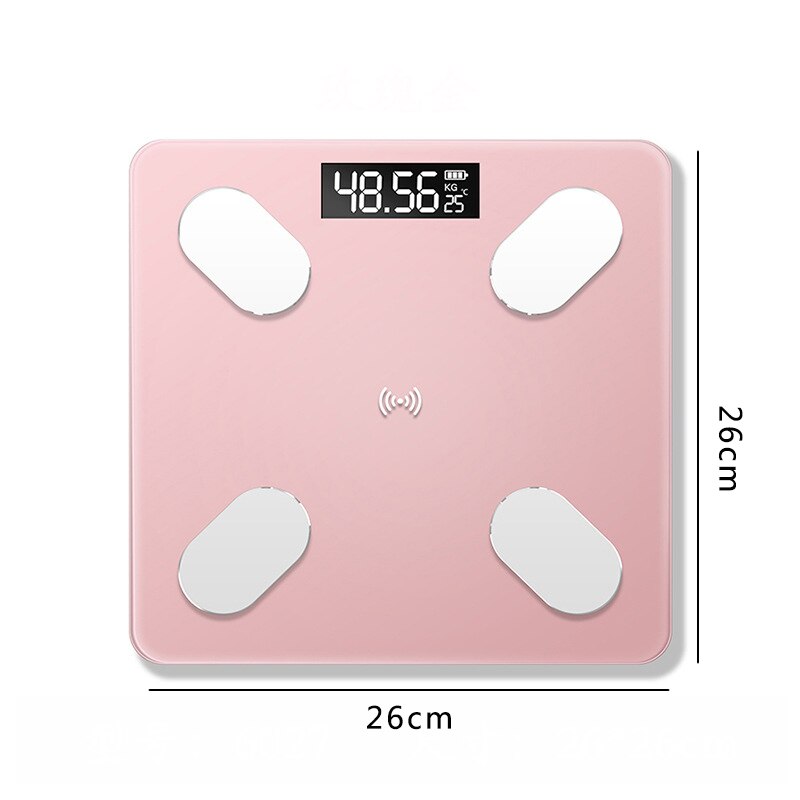 Bluetooth Electronic Scale Body Fat Scale Weight Scales Weighing For Body Digital Weight Scales Toughened Glass LCD Display