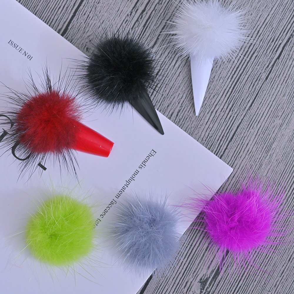 Magnetic Pom Pom (14 Colors ) nail charms 5 Pcs POM POMS FOR NAILS Pom-pom nails are the cutest nail art