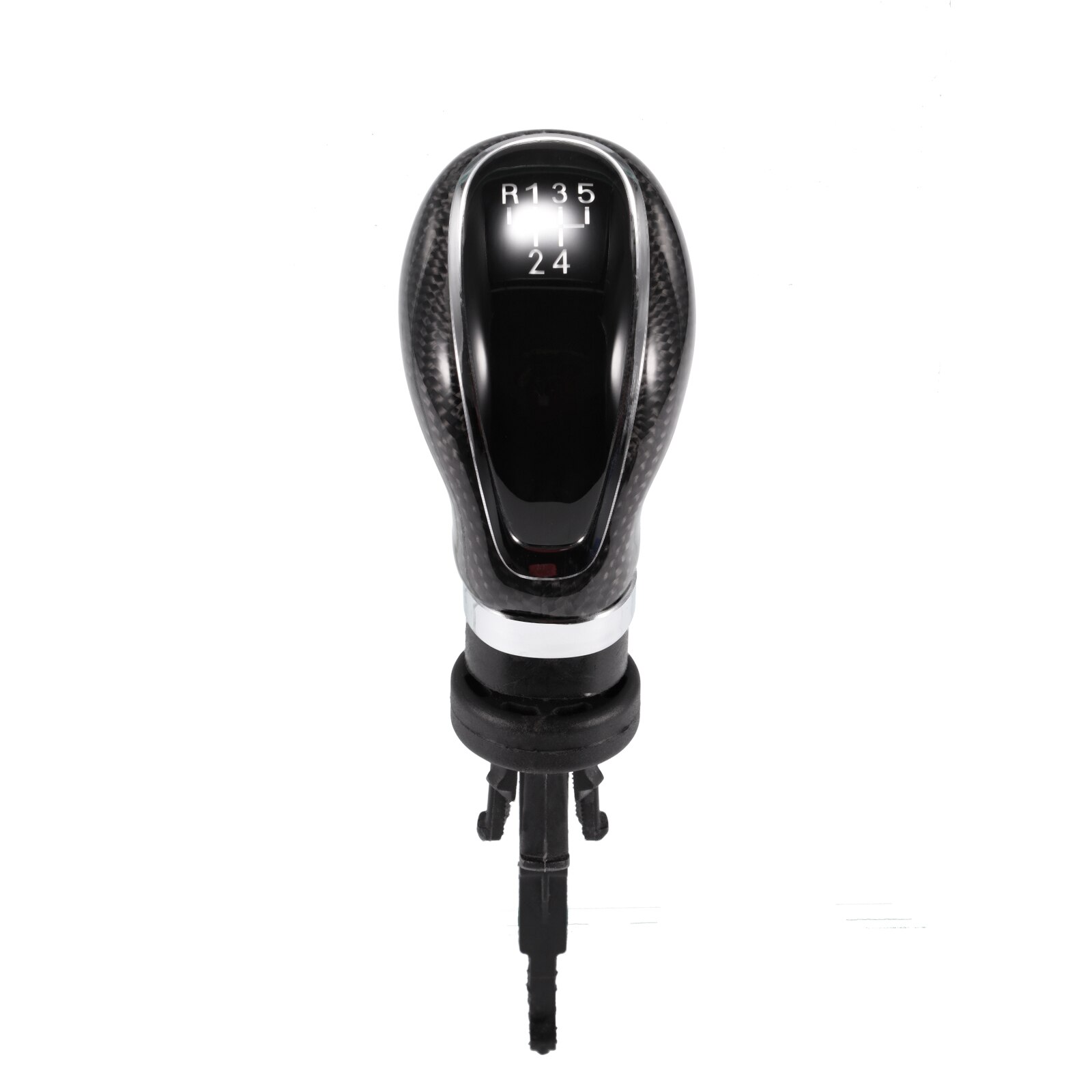 Manual Gear Shift Knob Carbon Fiber Leather Manual Gear Shift Knob Manual Knob Durable Head Handle With Gaiter Boot Cover