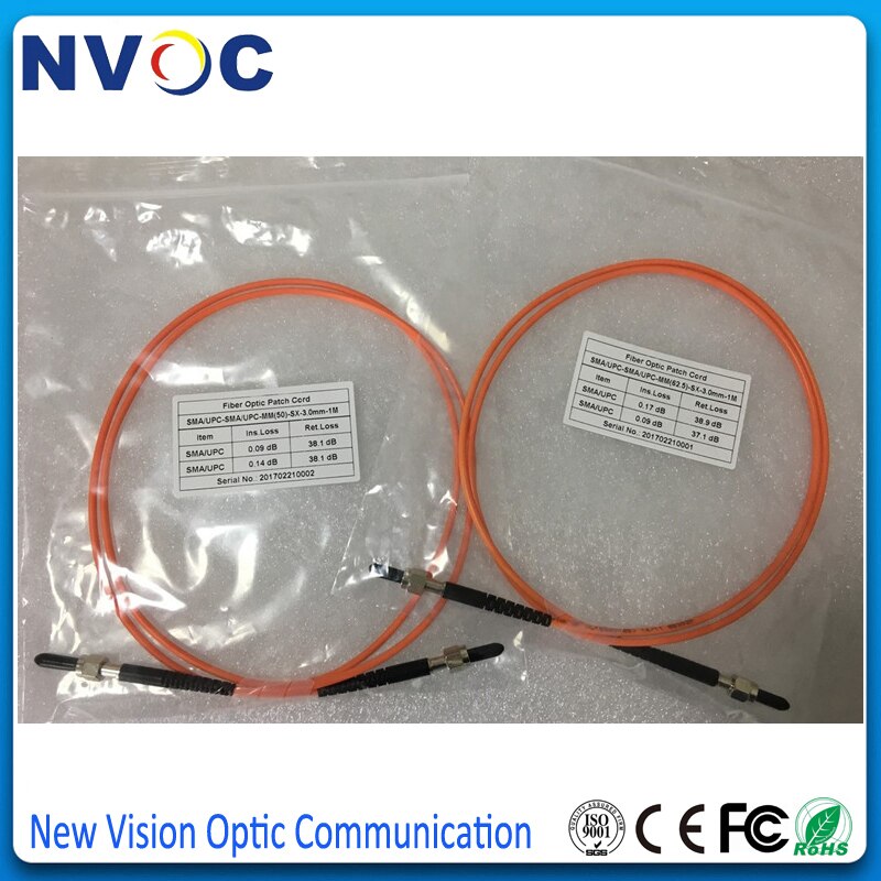 SMA-SMA MM(62.5/125) Simplex 1M,PVC Jacket,3.0 mm SMA Fiber Optic Patch Cord