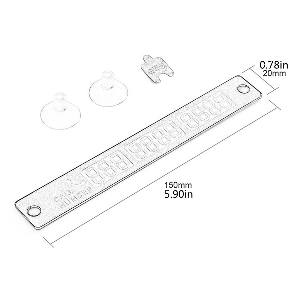 Car Styling Phone Number Card Sticker Night Luminous Temporary Car Parking Card Plate Suckers Phone Number Card