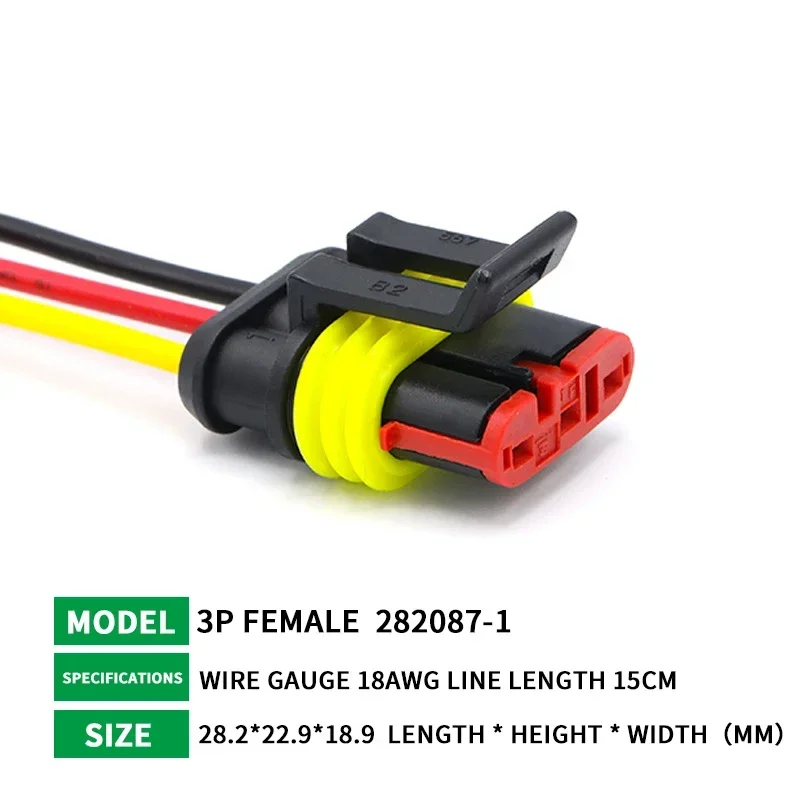 1/2/3/4/5/6 Pin HID Serie Waterdichte Auto Vrachtwagen Connector 15 CM 18AWG Kabel Bedrading Kit 5/20/100 Sets met Plug