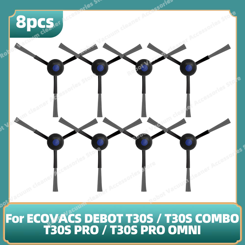 Compatibile per ECOVACS DEBOT T30S / T30S COMBO / T30S pro / T30S pro OMNI / T30S AI Parti Principale Spazzola Laterale Filtro Mocio Sacchetto per la Polvere: Luce Verde