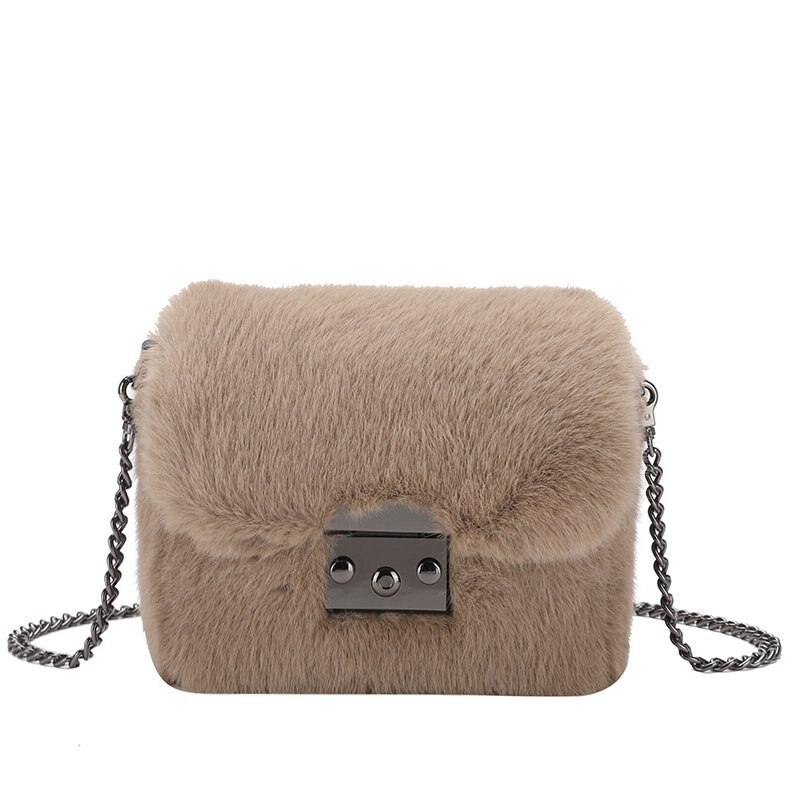 Autumn and Winter Shoulder Underarm bags Plush Pouch crossbody bags Women's All-match Furry Handbag small bags