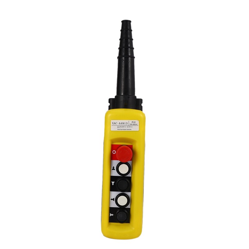 Bouton de commande de grue XAC-A4913 anti-pluie, Double vitesse à 4 boutons avec arrêt d'urgence