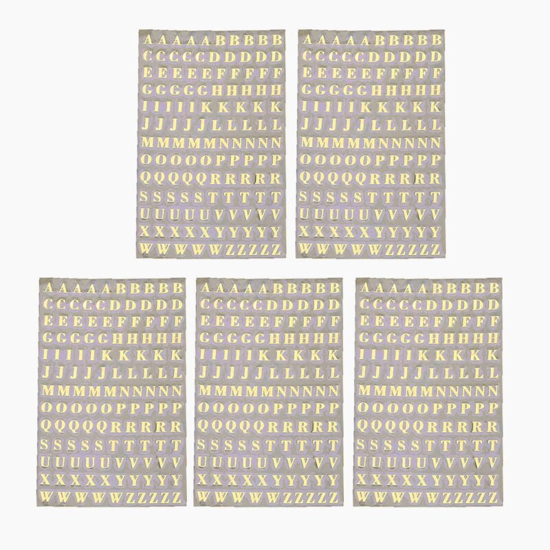5Pcs 3mm Alphabet Letters Chunky Glitter Epoxy Resin Decorative Stickers Engkish Letters Numbers UV Epoxy Resin Fillings: GD-A