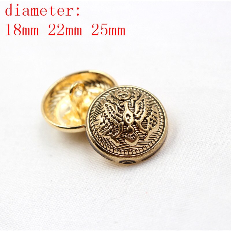 N171125 , 10 Stuks Metalen Knoppen, Kleding Accessoires Diy Handgemaakte Materialen, Pak Jas Knoppen, Mode Decoratieve Knoppen