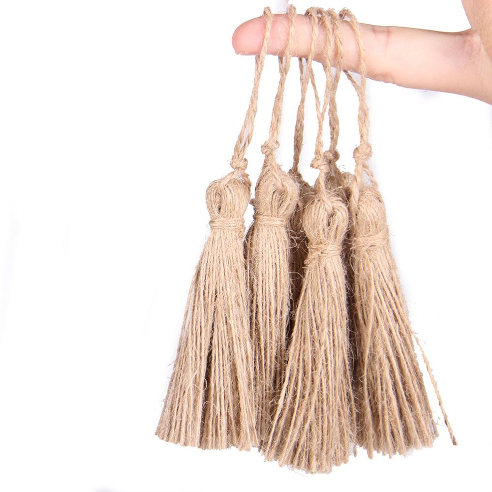 Cordons d'embellissement pampilles en Jute naturelle