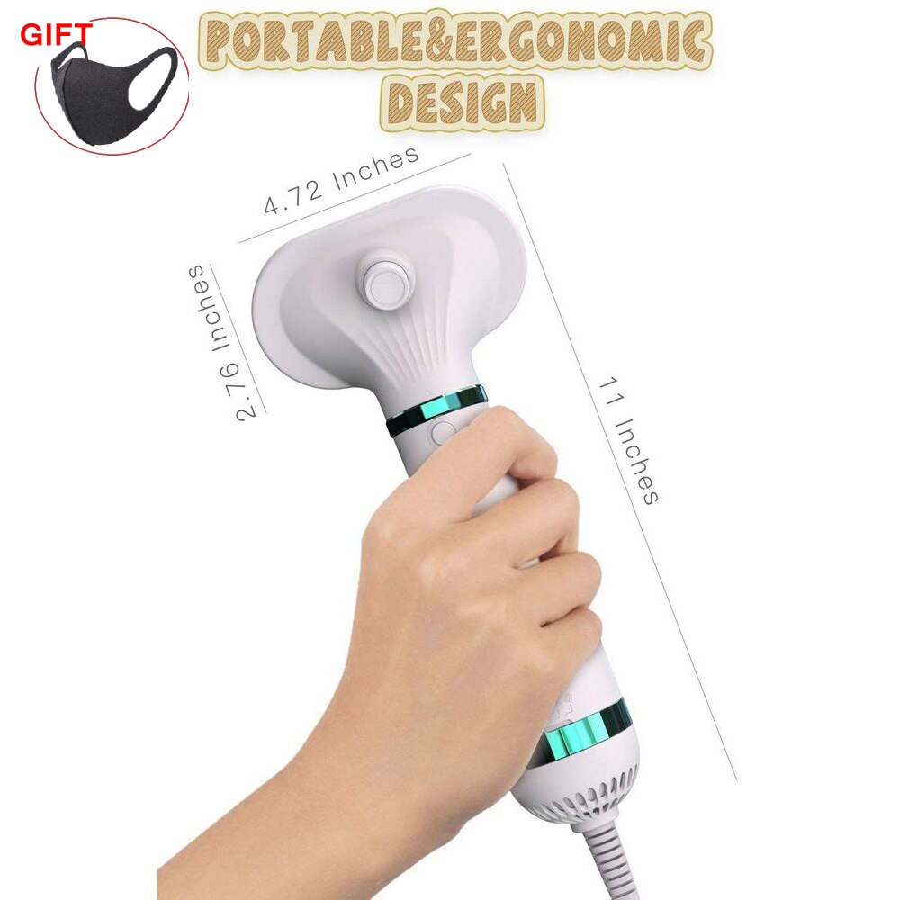 Hondenhaardroger kam 2 in 1 huisdierhaardroger draagbare borstel met laag geluidsniveau huisdierkam kattenkam snel droogt hondenhaar scheerkwast huisdiergereedschap