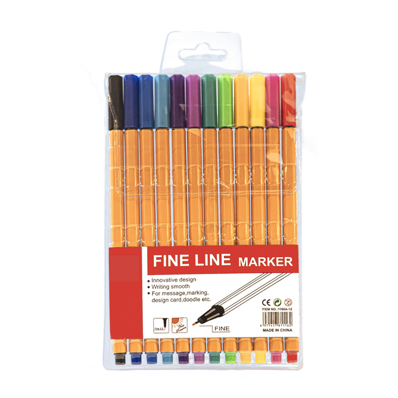 Kleurrijke Fineliner Marker Set 6/12/18/24 Kleuren Waterbasis Micron Pennen voor Tekening Schilderen manga School Kantoor Kunstbenodigdheden: Violet