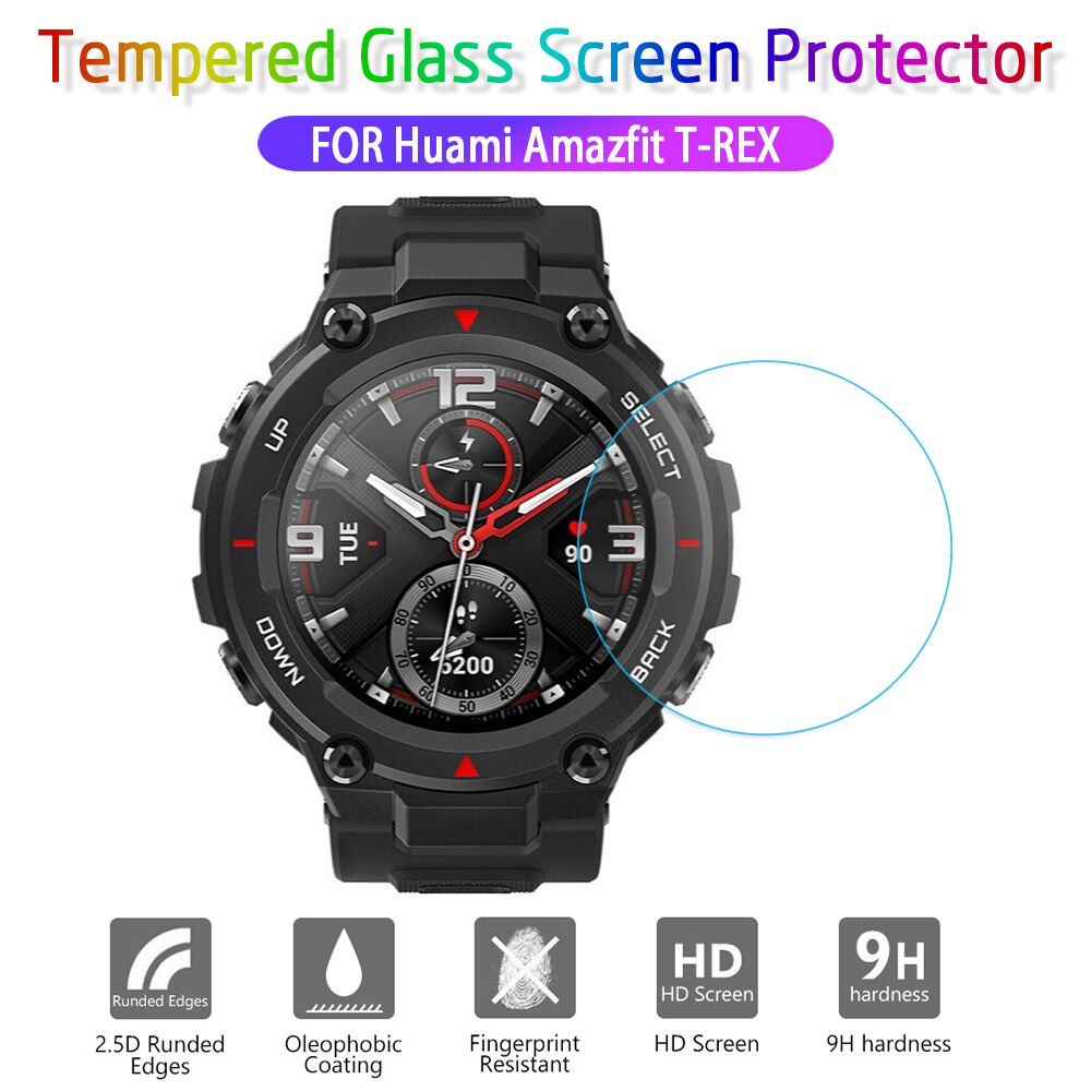 9H Hd Gehard Glas Screen Beschermfolie Voor Xiaomi Smartwatch Huami Amazfit T-Rex T Rex Smart Horloge accessoires