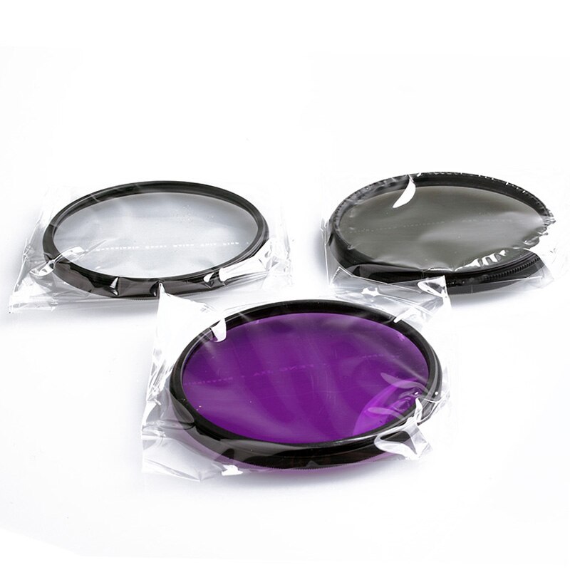 52MM-77MM UV Lens +CPL Lens+FLD Lens 3 in 1 Lens Filter Set with Bag for Cannon Nikon Sony Pentax Camera Lens photography