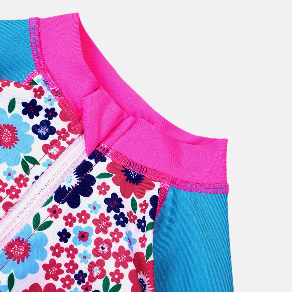 Anfilia OnePiece Baby Girl Swimwear Kids Rashguard Swimsuit Child Long Sleeve Rash Guard UPF 50