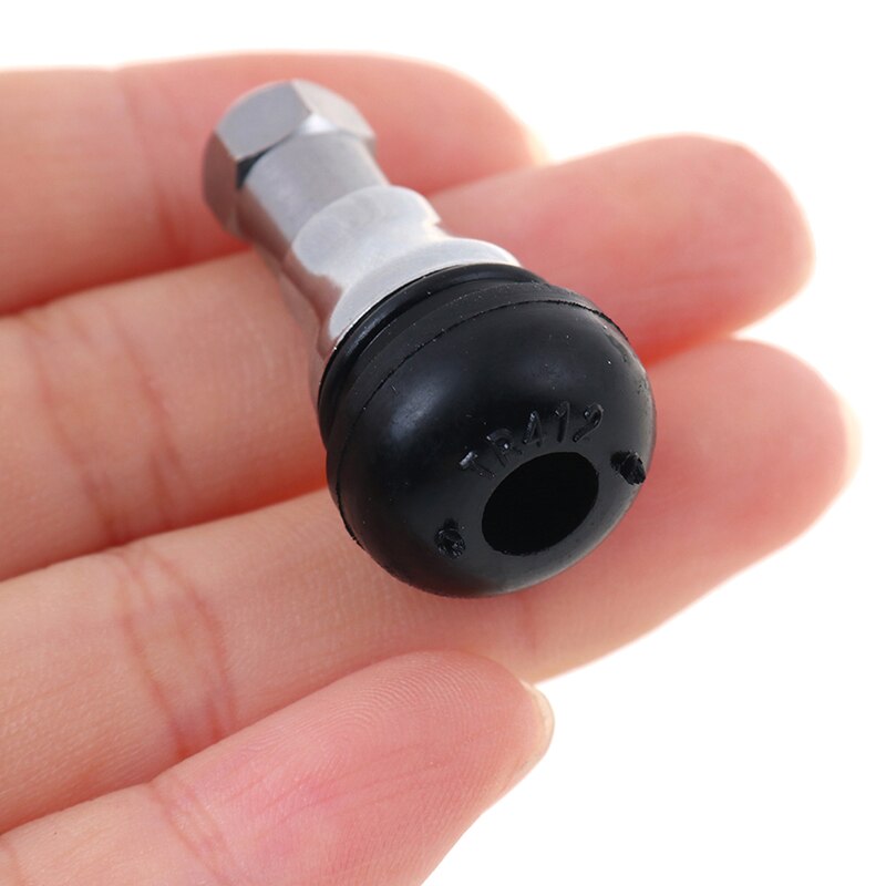 4 Stuks Auto Motorfiets Band Ventiel TR412ac Rubber Wiel Klepstelen Met Chrome Caps Chroom Legering