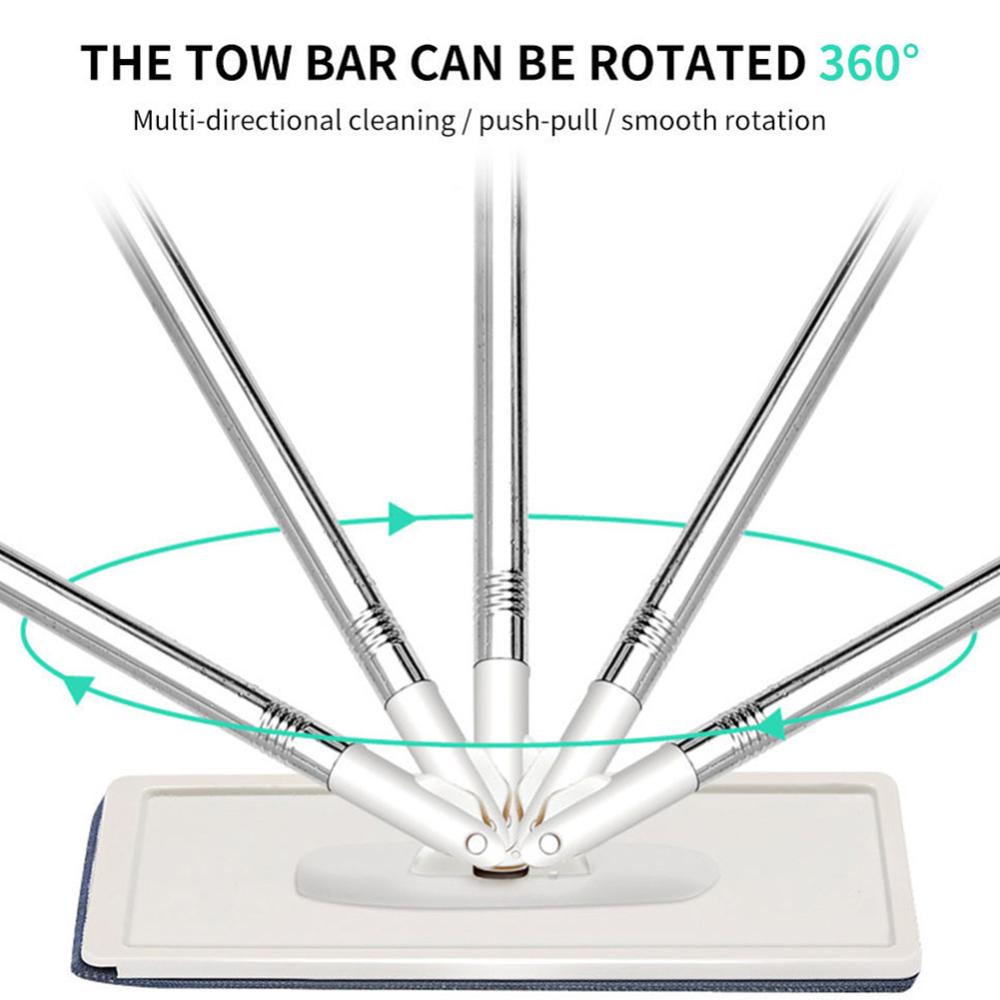 Self-Wringing Magic Mop Free Hand Washing Flat Mop Ultrafine Fiber Cleaning Cloth Home Kitchen Wooden Floor Mop Cleaner Househol