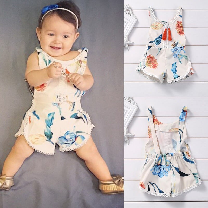 Børn 0-4y shorts jumpsuits sommer afslappet stil baby piger drenge bukser overalls bomuld åndbar kaktus bukser