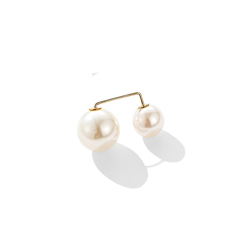 neue Perle Brosche Anti-Blendung Kleidung Festen Stift Blume Strass Metall Stifte Schnalle Broschen für Frauen Zubehör: Weiß