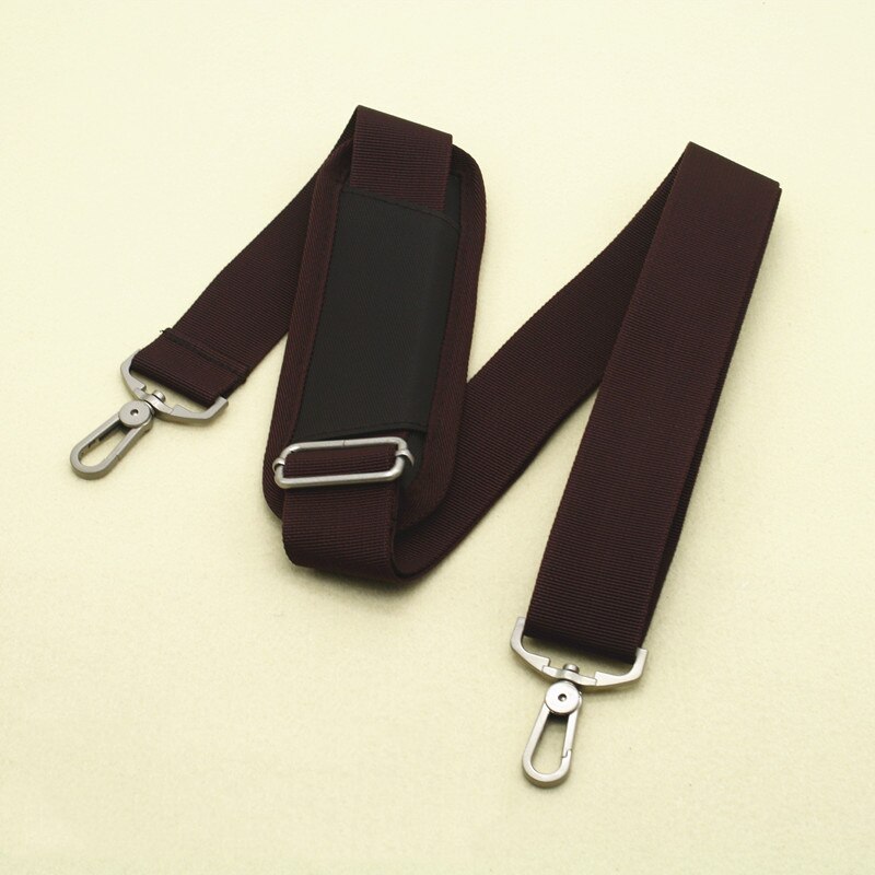 Black Nylon Bag Strap For Men Bags Strong Shoulder Strap Men Briefcase Laptop Bag Belt Length 150CM Bag Accessory: NO 9 Brown