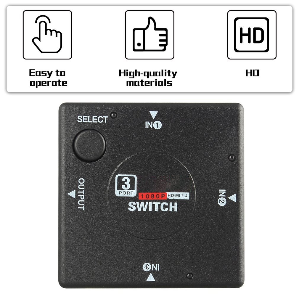 3 Schakelaar High Definition 3 Port Hdmi-Compatibel Switcher Hdmi-Compatibel Splitter Hdtv Hd Dvd 1080P Vedio adapter Geschikt ForPS3