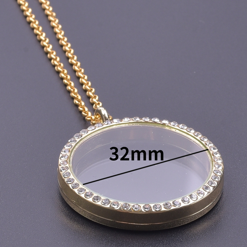 1Pc 25-40mm Clear Ronde Living Foto Medaillon Hanger Kettingen Diy Glas Gedenkteken As Glazen Urn medaillon Vrouwen Collares Sieraden