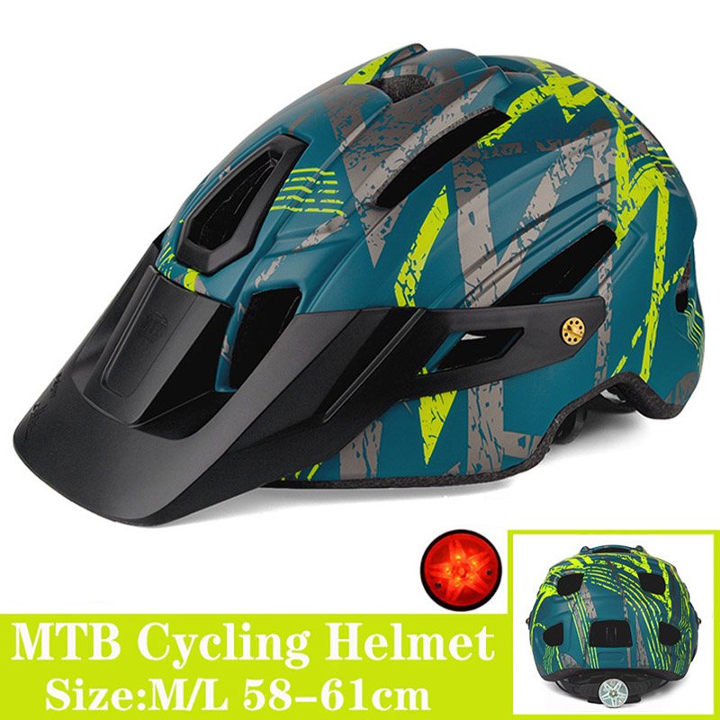 BATFOX Bicycle Helmet Chameleon Gradient Color Riding Mountain Bike Cycling Helmet Skateboard Helmet Safety Helmet: J790-Green