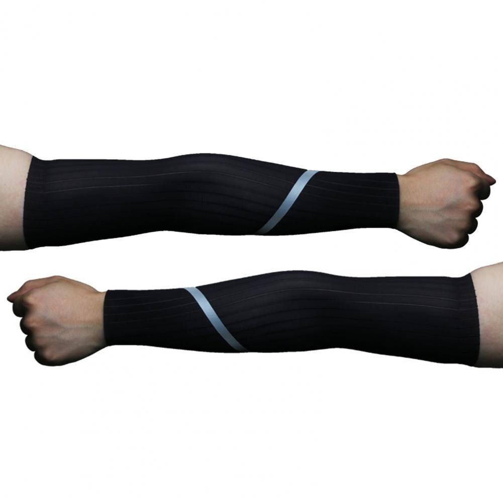 1 Pair Unisex Cycling Arm Sleeves High Elasticity Relieve Muscle Fatigue Lightweight Arm Protection Sleeves for Riding: Black / M