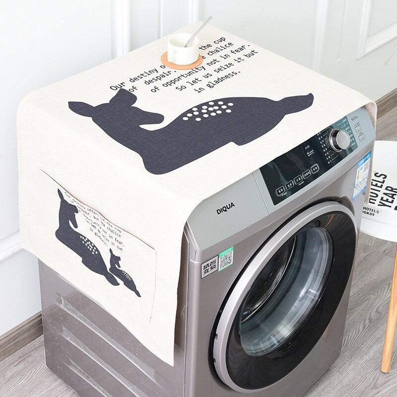 Cover Grace Linnen Wasmachine Deksel Koelkast Stofkap Automatische Wasmachine Covers Home Organisatie En Opslag: 10