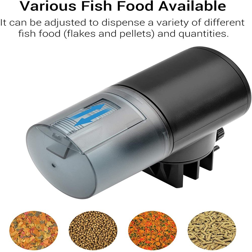 NICREW 200ml Automatic Fish Feeder Programmable Electric Fish Food Dispenser for Aquarium Fish Tank .LCD Digital Timing Feeder