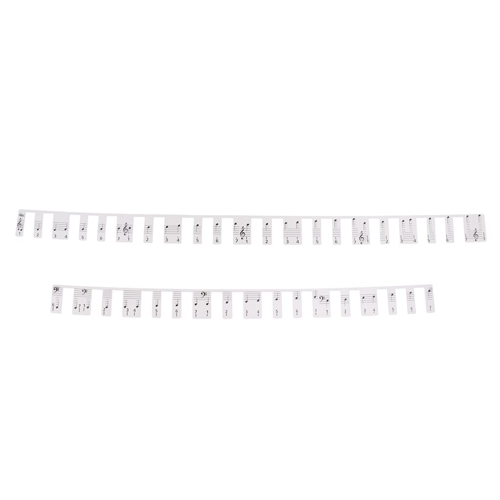 Removable Synthetic Paper Piano Keyboard Electronic Keyboard Note Label Card White