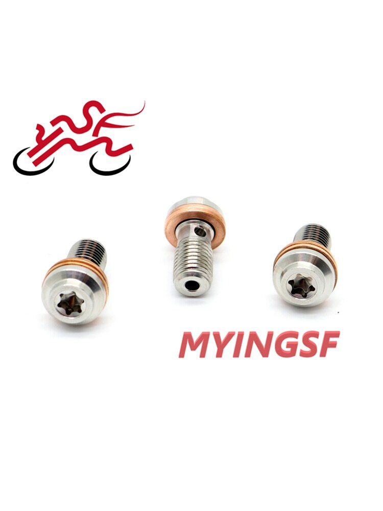 Universal Stainless Banjo Bolts Hydraulic Clutch Brake Master Cylinder Screw Front Rear Brake Caliper Bolt M10 x 1.25 Motorcycle: 3 piece