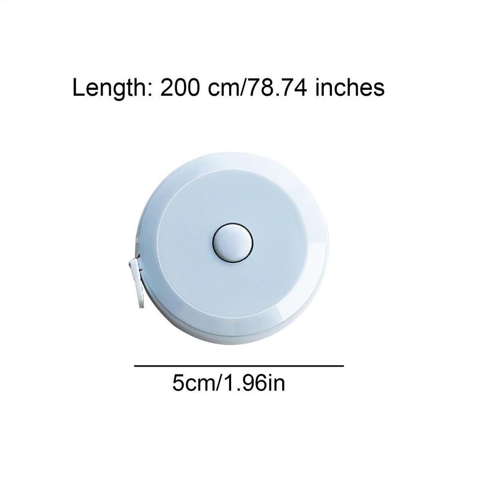 2M taille meetlint handige tuimelaar meetlinten dubbele schalen nauwkeurige kleding meetlint voor doek breien: Blauw