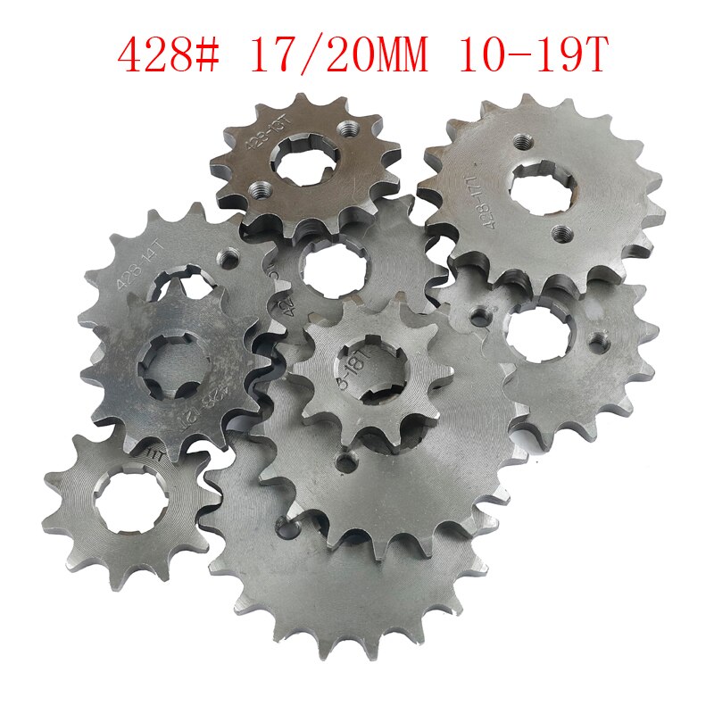For Loncin Zongshen Lifan Shineray 150 200 250cc ATV Pitbike Motorcycle Moped Motocross Front Engine Sprocket 428# 20mm 10-19T