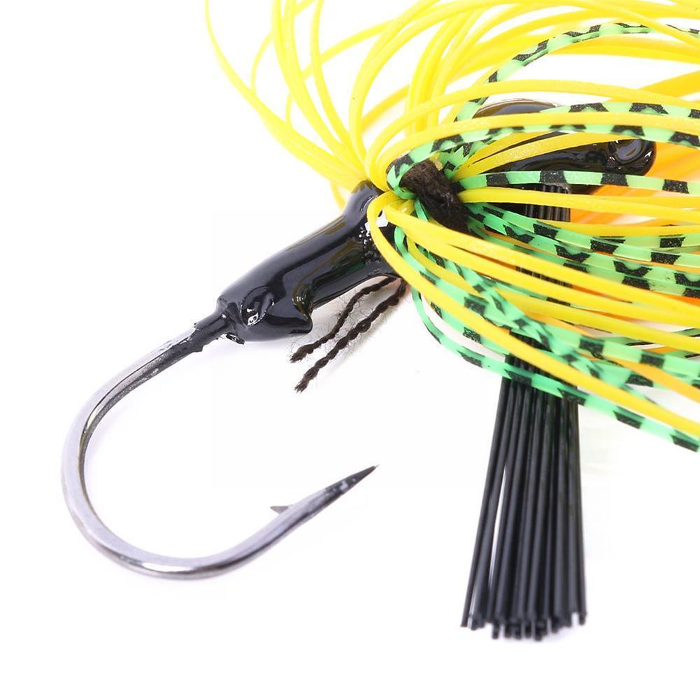 1 stk 10g spinnerbait buzzbait anti-modhage fiskelokker sort mund skæggrej gummi jig gedde fisk stor fiskebasse  p3 r 2