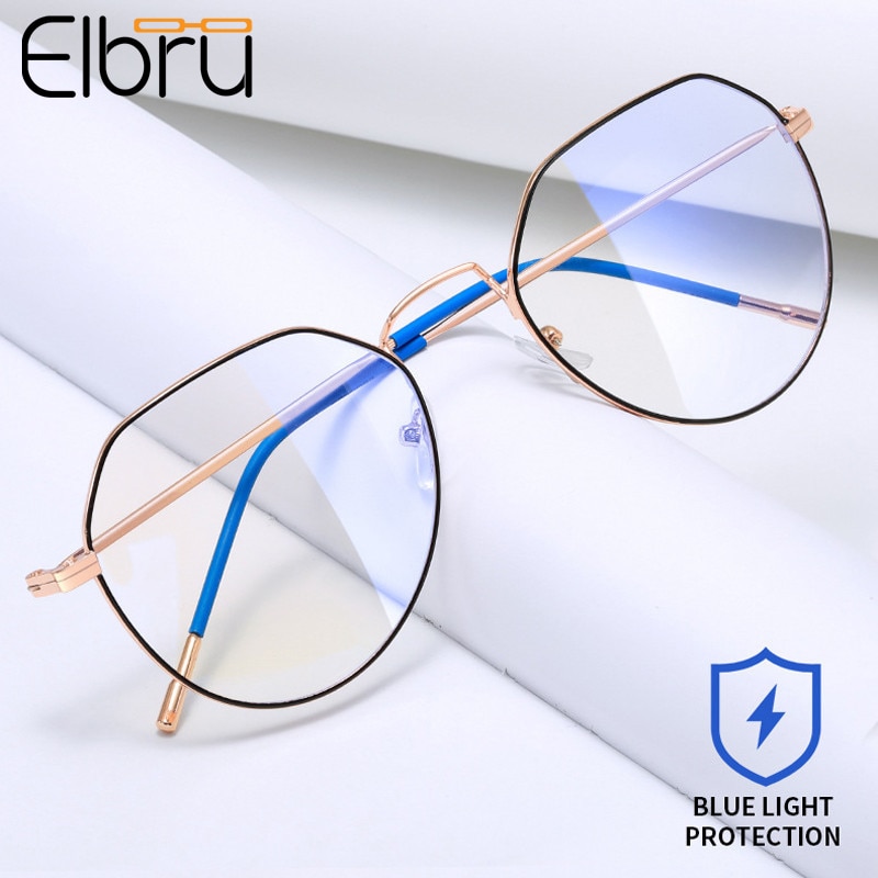 Elbru Anti-Blauwe Straling Optische Bril Vrouwen Mannen Vintage Bril Clear Lens Bril Frame Bijziendheid Brillen Frames Brillen