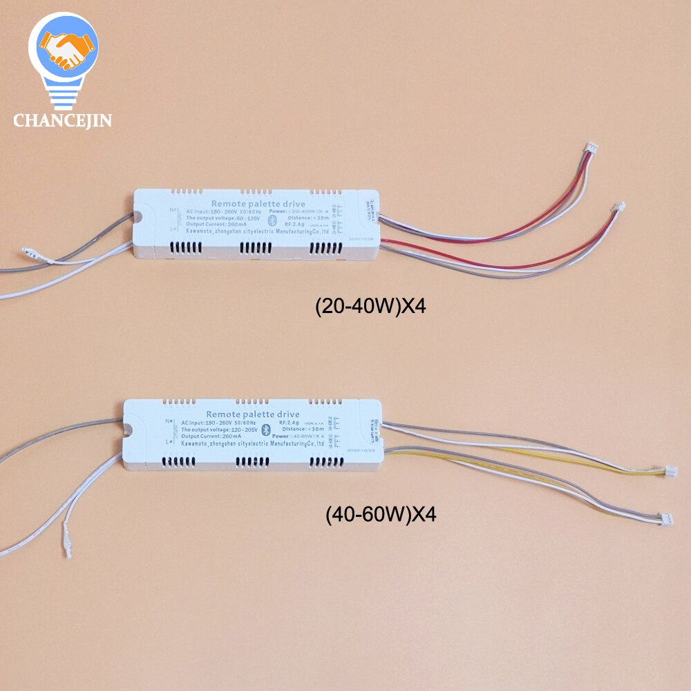 RF 2.4G Remote palette drive phone APP control LED driver (20-40W)X4 (40-60W)X4 lighting transformer for dual colors LED