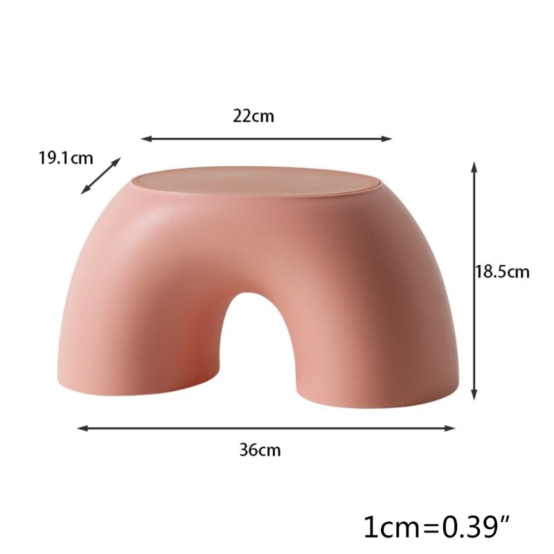 Taburete semicircular Simple para niños, banco pequeño de arcoíris, silla de Interior para el hogar, muebles de juguete, sofá de dormitorio Interior D