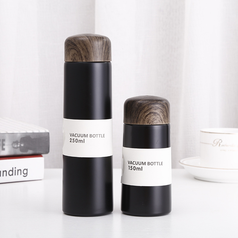 Super Mini 150 Ml En 250 Ml 304 Rvs Thermos Fles Water Draagbare Thermoskan In Pocket Met Thee zetgroep Thermos Cup: 150ml / Black