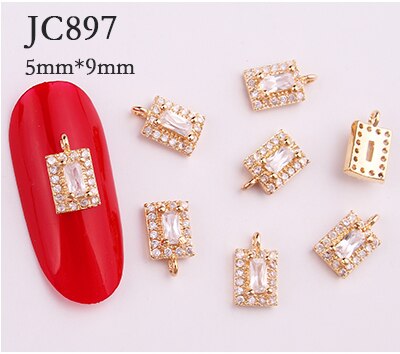 20 stk/parti zirkon krystal diamant 3d smykker japanske neglekunst dekorationer øverste niveau krystal manicure dekorationer: 897