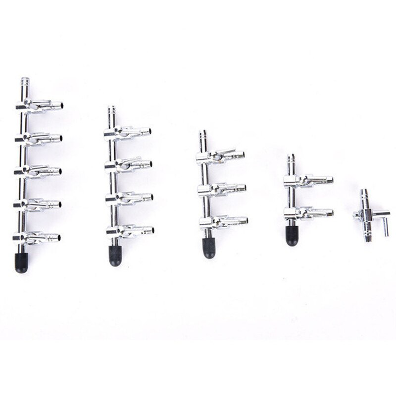 1-5 Way Aquarium Air Splitter Valve Fish Tank Air Pump Flow Splitter Distributor Pump Valve Tap Lever Control Switch Valve