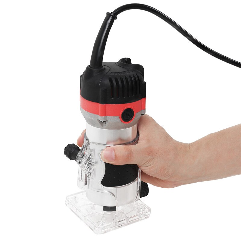 800W Woodworking Trimming Machine Wood Router Electric Slotting Carving Wood Milling Machine for 6.35mm Milling Cutter 110V/220V