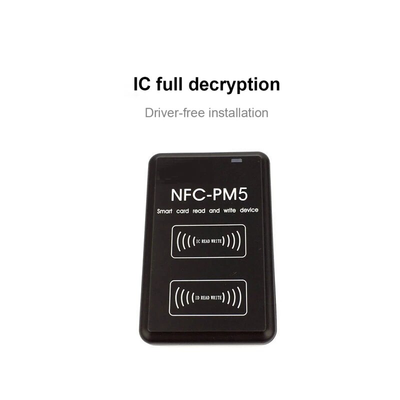 Nfc -pm5 salauksen purku kopiokone rfid kulunvalvonta kortinlukija  s50 uid älysirukortin kirjoittaja icid taajuus kopiokone