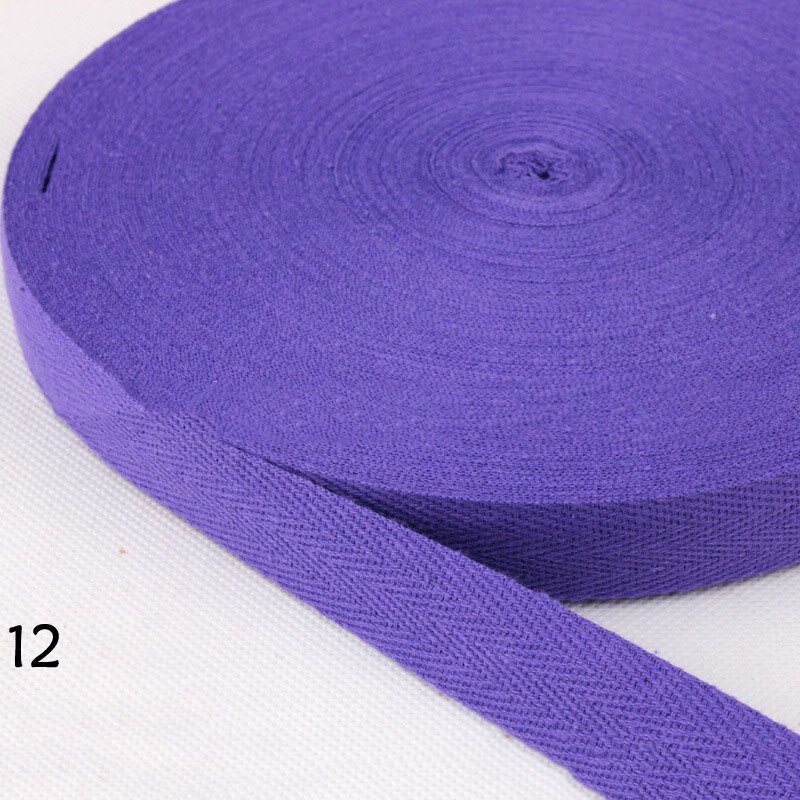 45Meters 10mm Cotton Herringbone Webbing Bias Binding Tape Bag Lable Ribbons for Wrapping Clothes Sewing Accessories DIY Craft: 12 purple